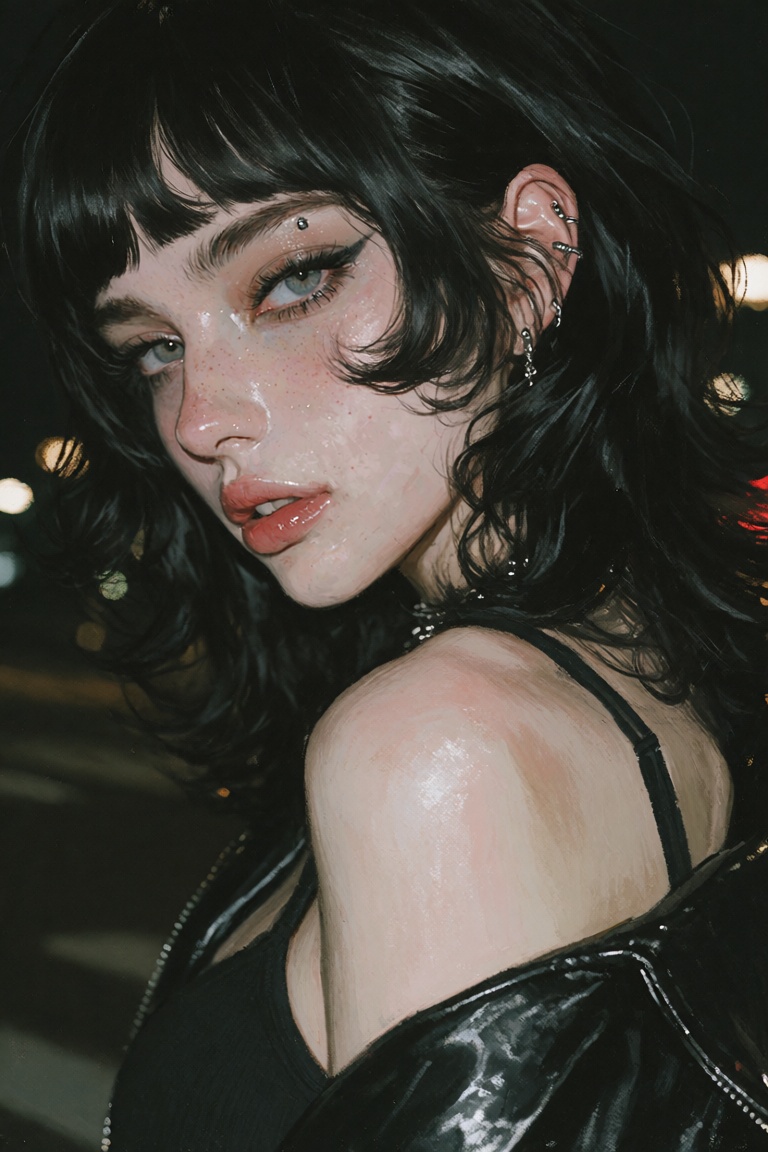 woman,  solo,  black hair on Tensor.Art