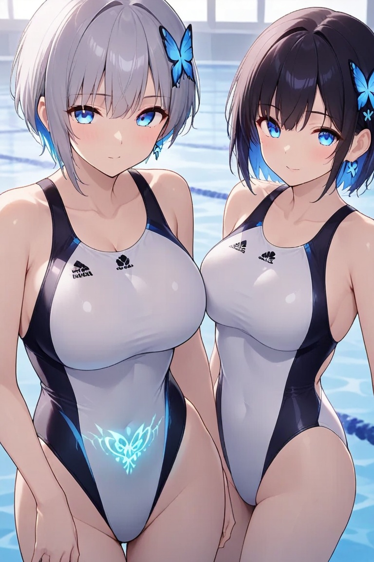 Competitive swimsuit,  Belly engraving & glows on Tensor.Art