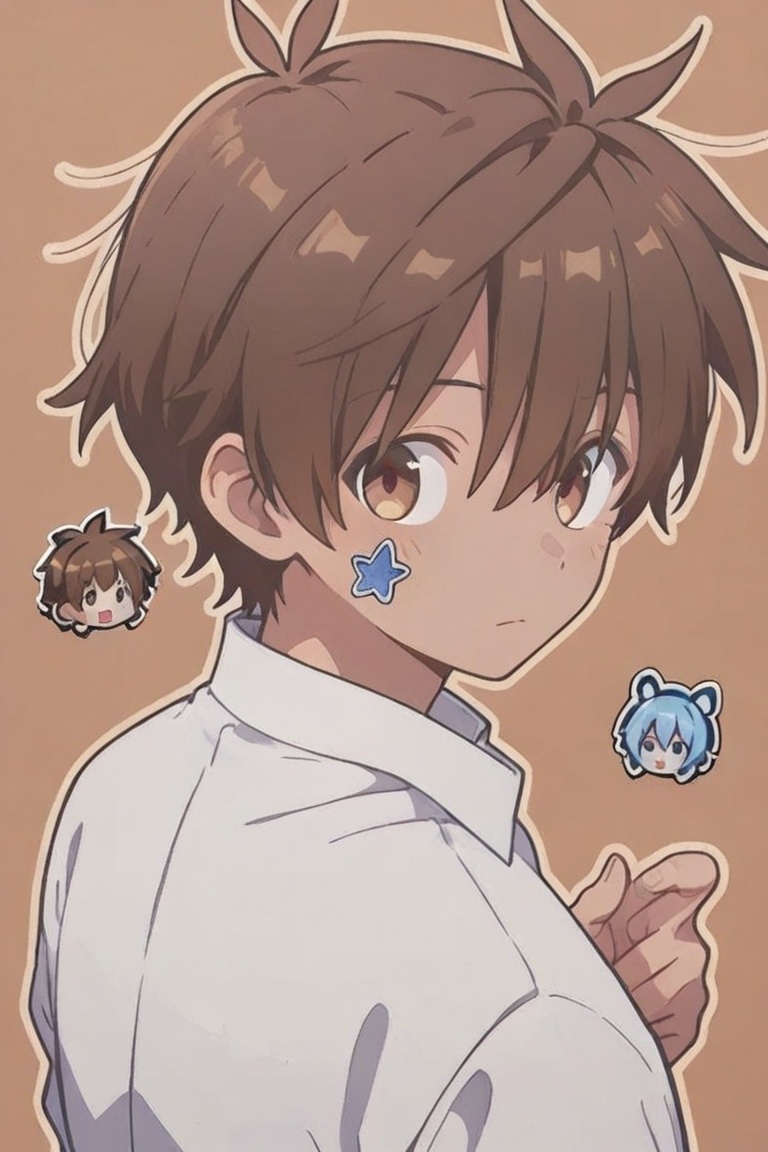 Anime illustration,  sticker,  outline on Tensor.Art