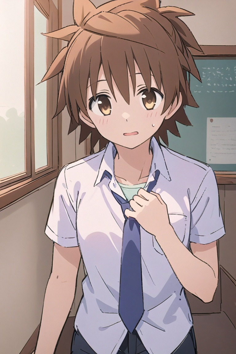 Spiky brown hair on Tensor.Art
