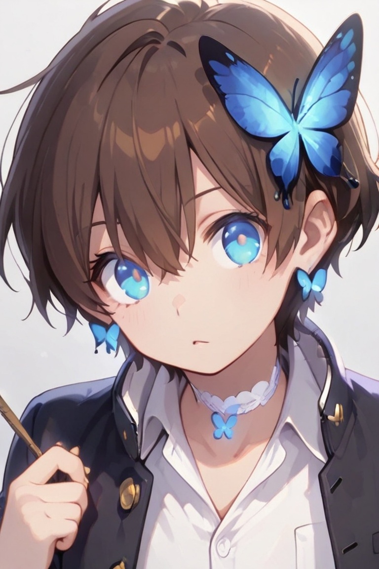 Kiyoshika-kun,  androgynous beauty,  Spiky brown hair on Tensor.Art