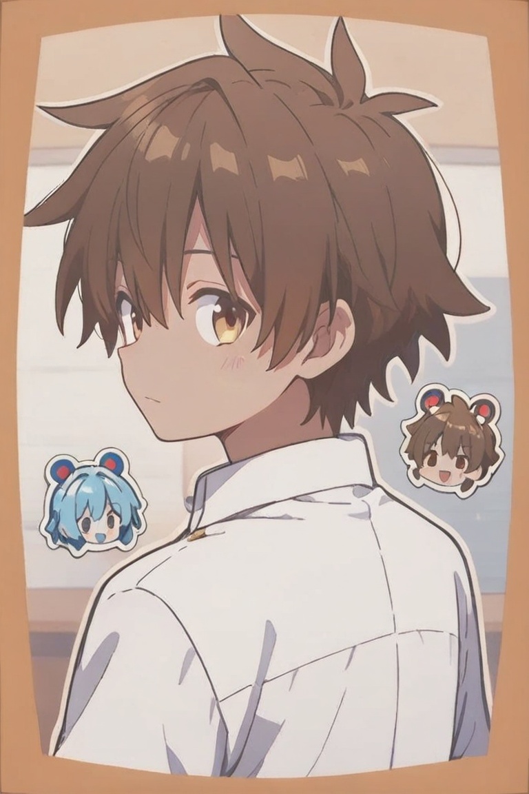 Anime illustration,  sticker,  outline on Tensor.Art