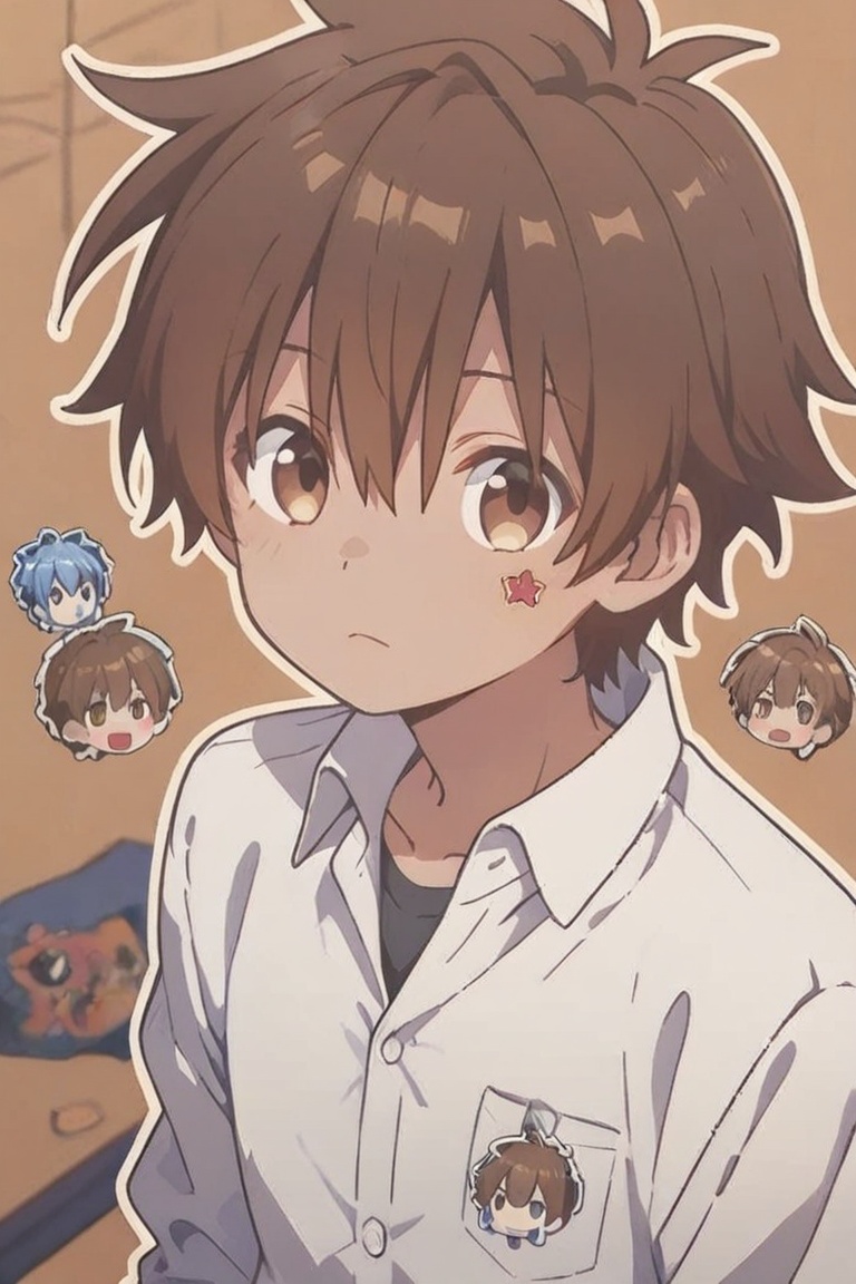 Anime illustration,  sticker,  outline on Tensor.Art