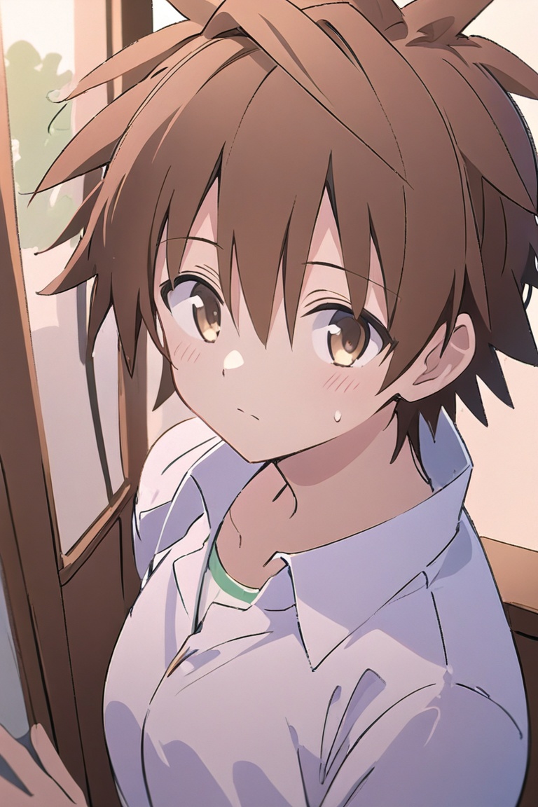 Spiky brown hair on Tensor.Art