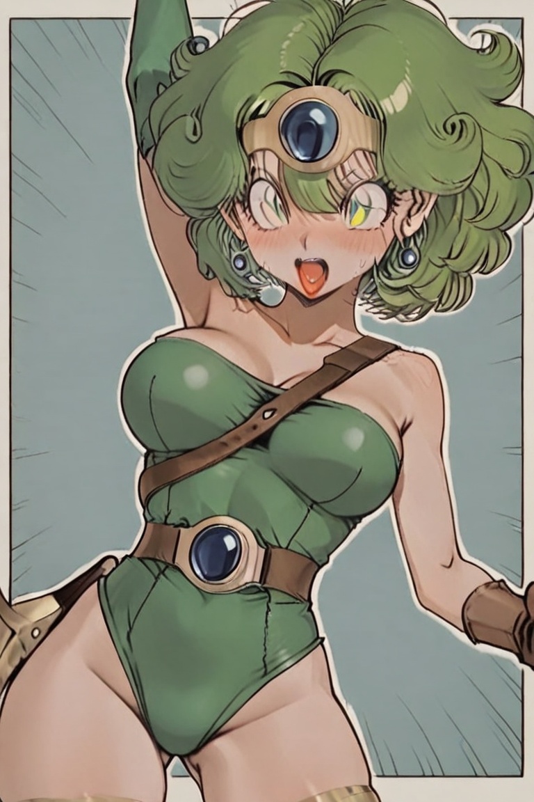 Green leotard,  dq4_sofia,  SHIMERU FUBATA on Tensor.Art