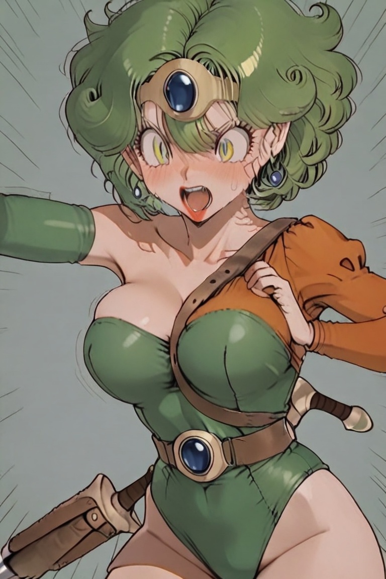 Green leotard,  dq4_sofia,  SHIMERU FUBATA on Tensor.Art