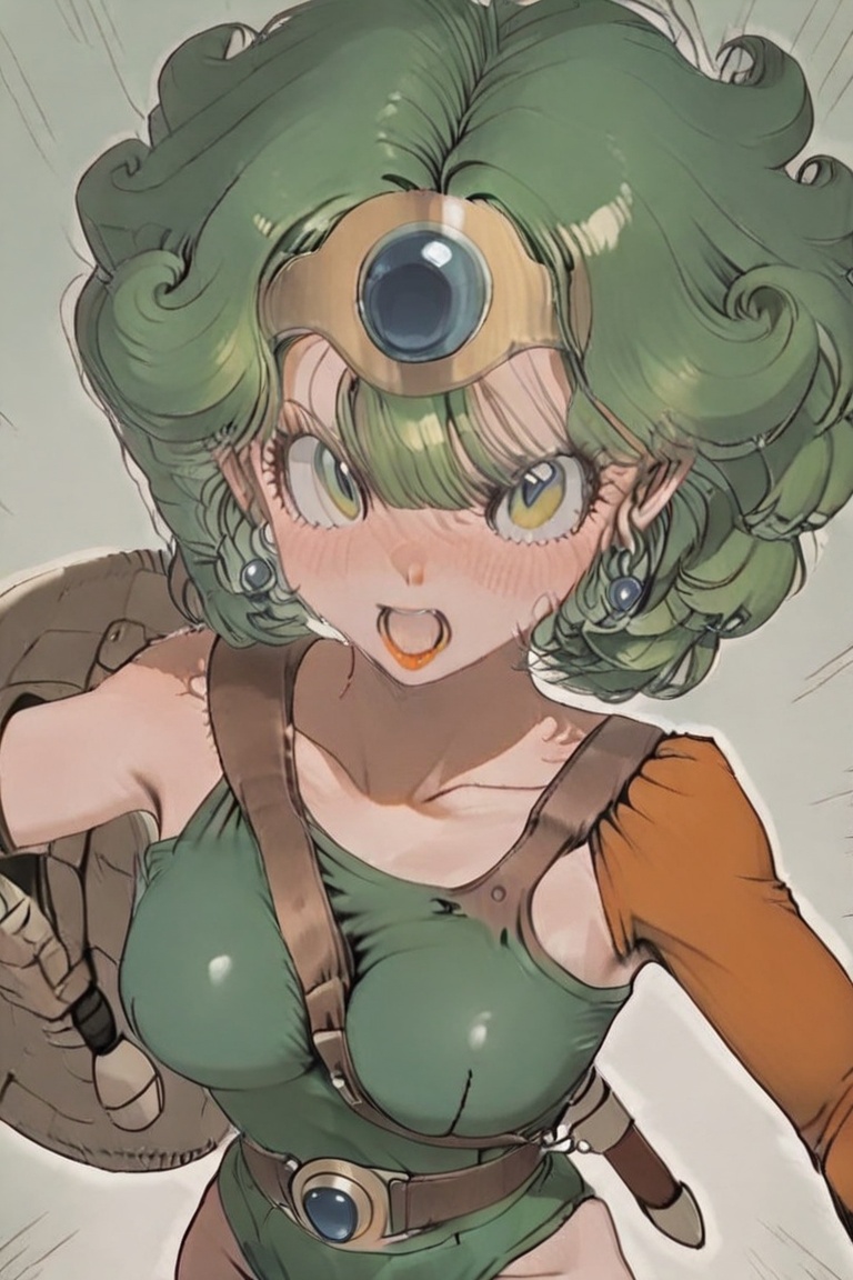 Green leotard,  dq4_sofia,  SHIMERU FUBATA on Tensor.Art