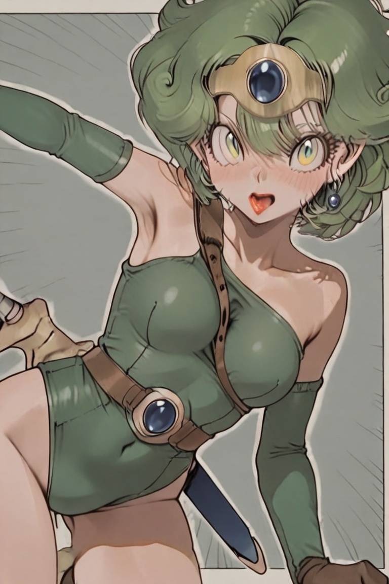 Green leotard,  dq4_sofia,  SHIMERU FUBATA on Tensor.Art