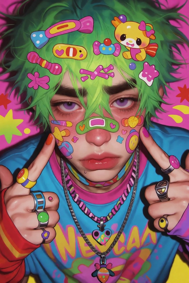 graphic design,  accesories,  face stickers on Tensor.Art