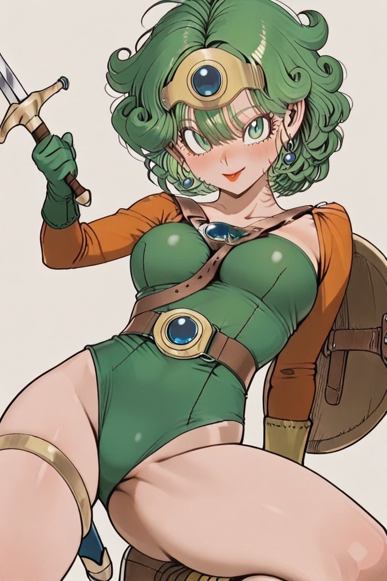 Green leotard,  dq4_sofia,  SHIMERU FUBATA on Tensor.Art