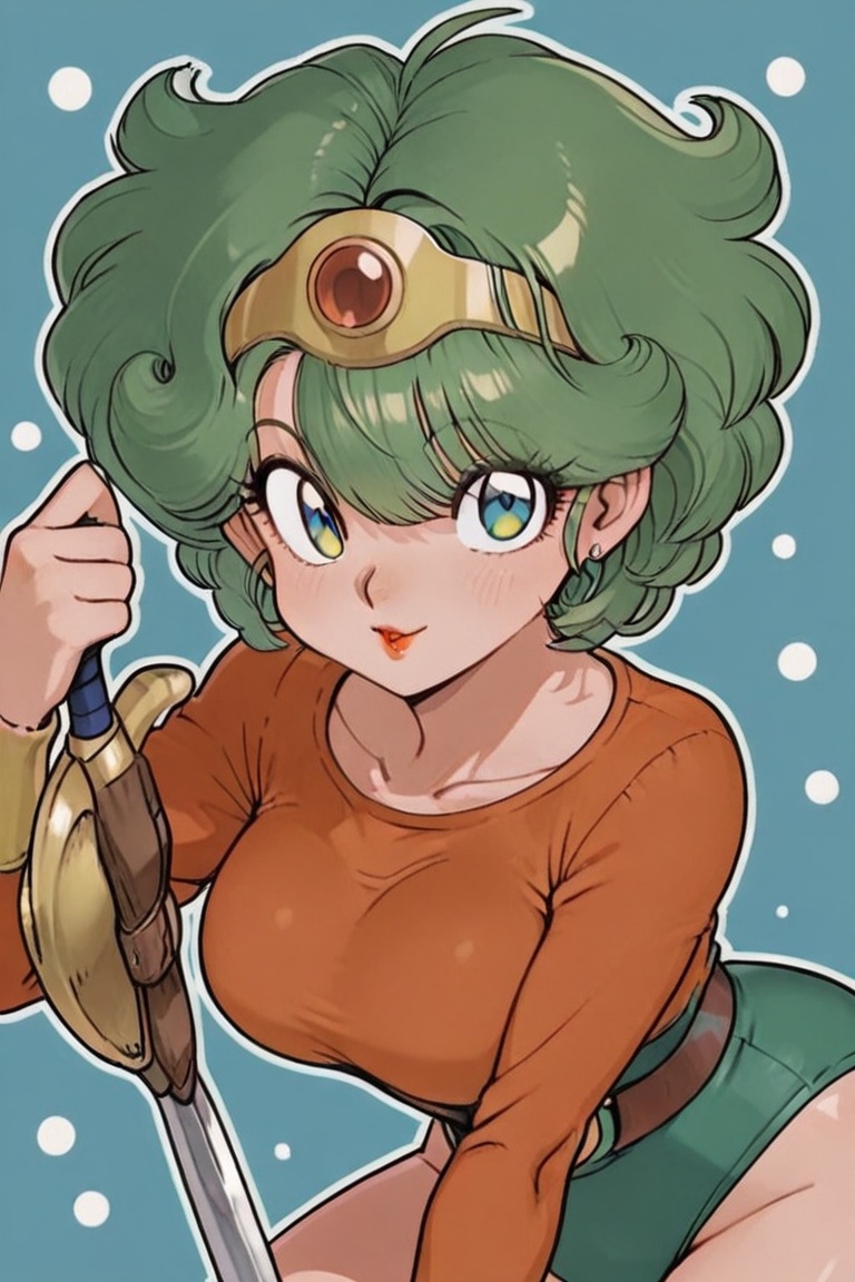 Green leotard,  dq4_sofia,  SHIMERU FUBATA on Tensor.Art