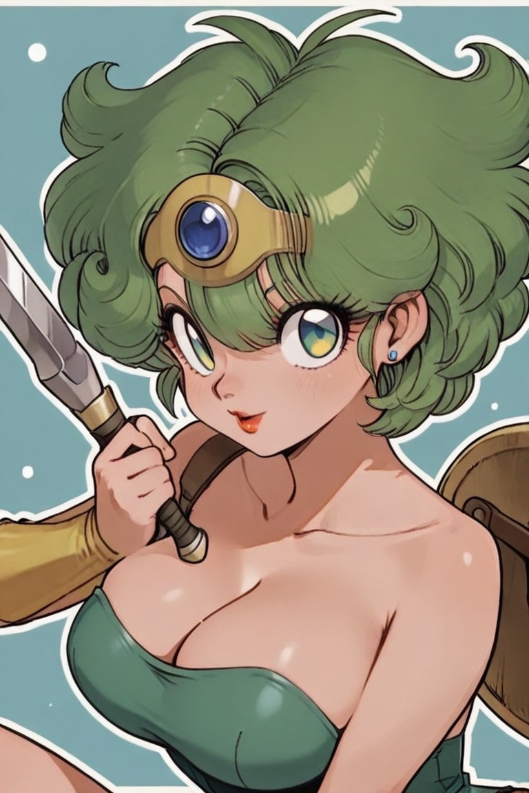 Green leotard,  dq4_sofia,  SHIMERU FUBATA on Tensor.Art