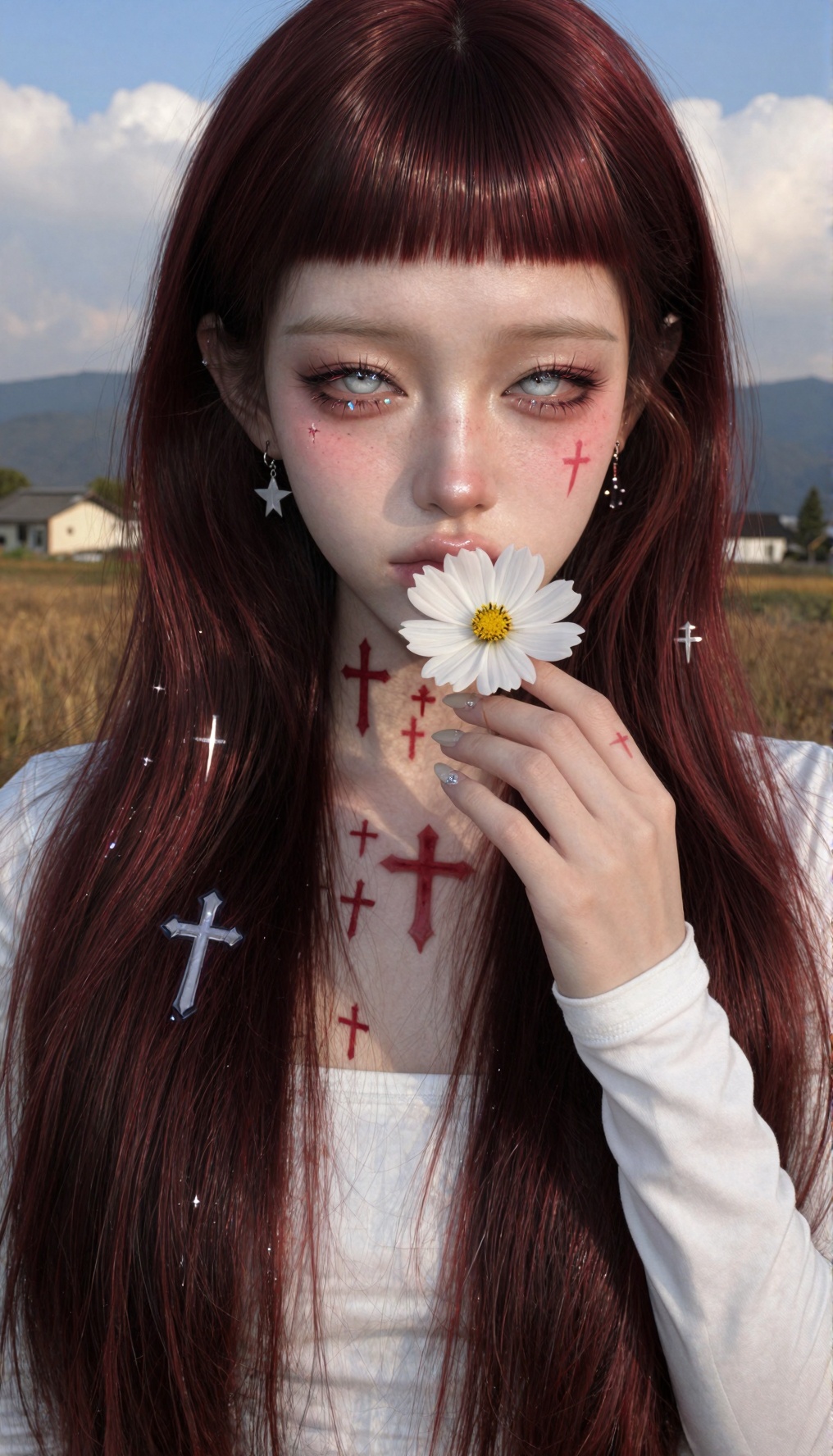 A beautiful young woman,  female,  clear complexion on Tensor.Art