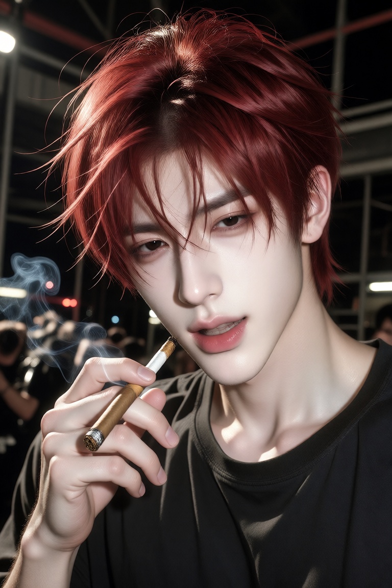 1 man,  handsome,  Red Under cuthair on Tensor.Art