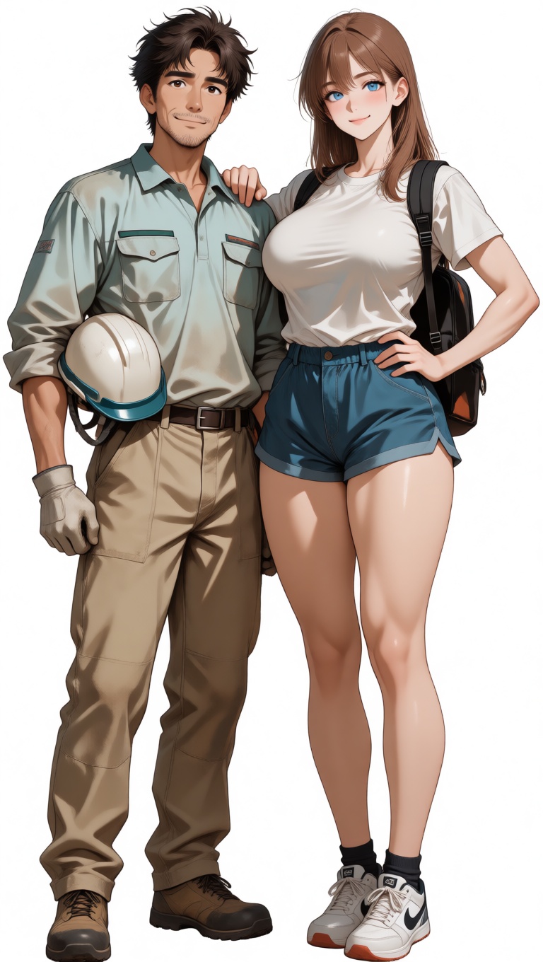 Full-body character standing illustration,  character sheet style,  clean white background on Tensor.Art