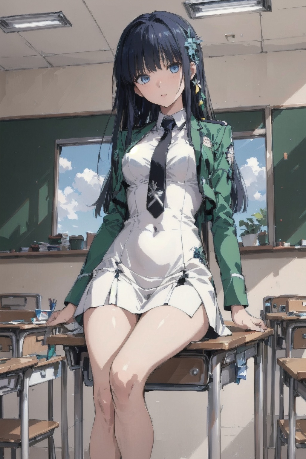 Shibya Miyuki,  One girl in the picture,  full view of body and her leg on Tensor.Art