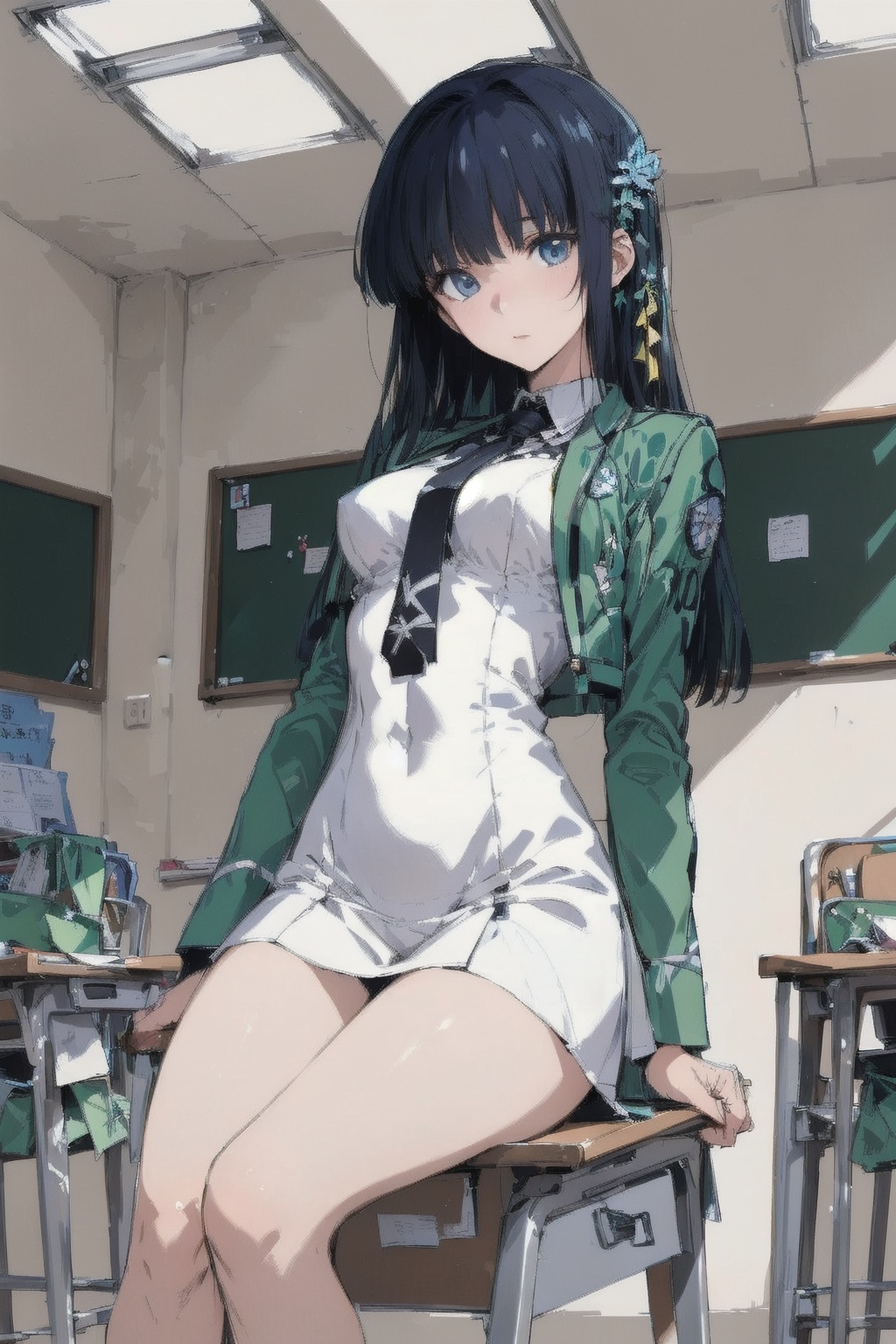 Shibya Miyuki,  One girl in the picture,  full view of body and her leg on Tensor.Art