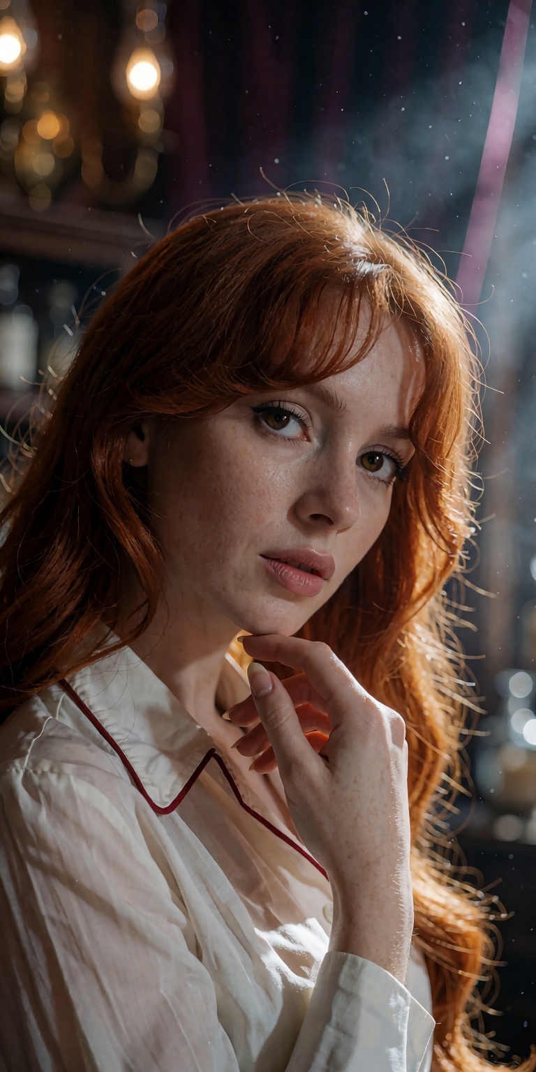 dynamic high-angle portrait,  subtle 10-degree Dutch tilt,  shot on 105mm f/1.4 macro lens on Tensor.Art