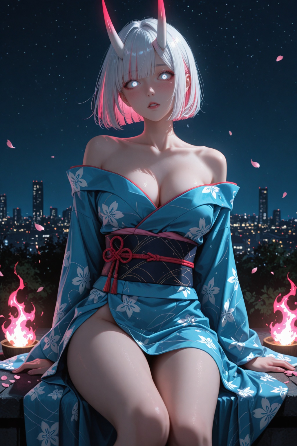bright pupils,  bob cut,  strapless on Tensor.Art