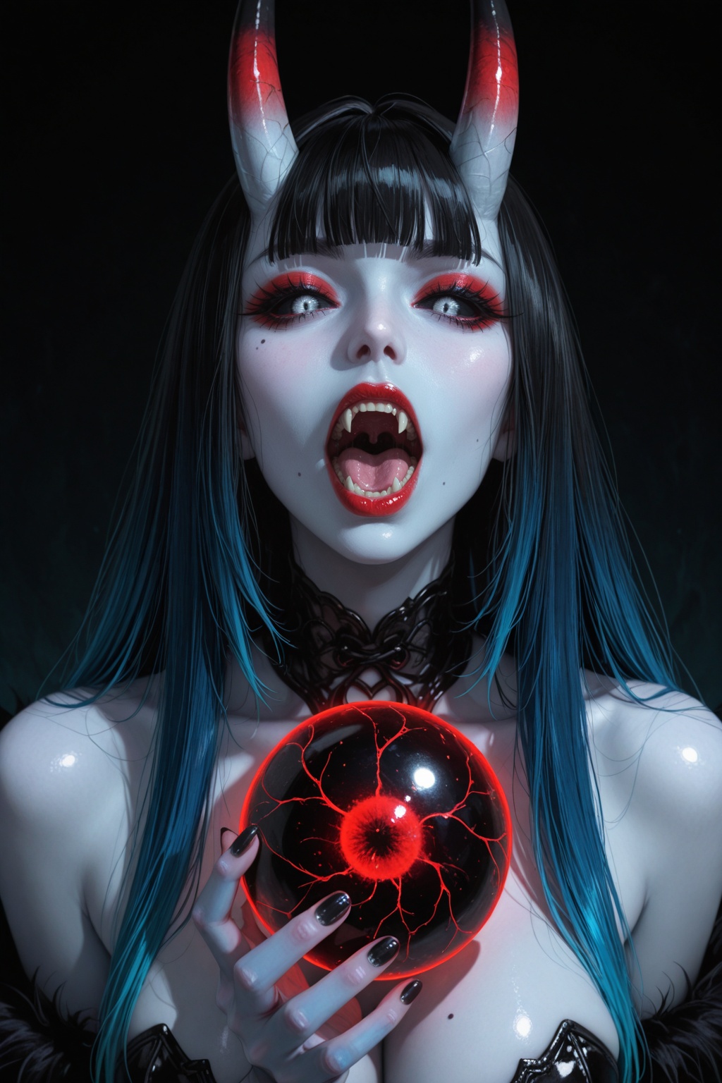 uvula,  1girl,  horns on Tensor.Art