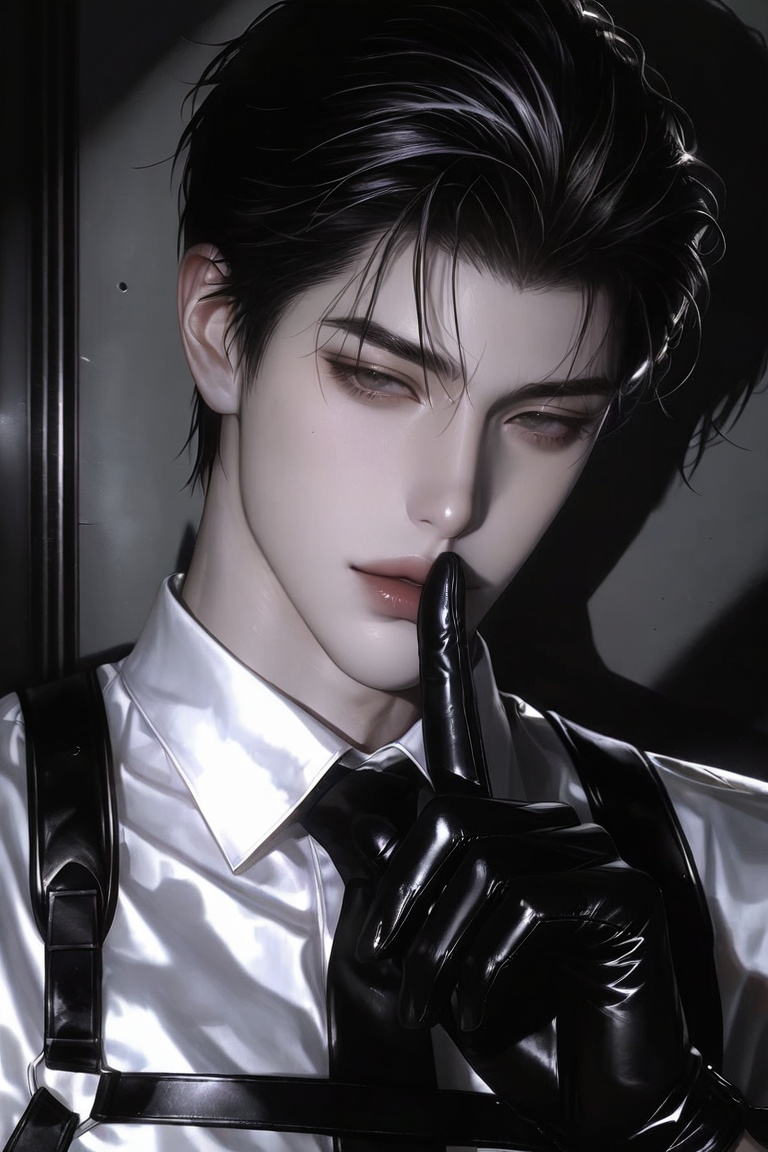 1boy,  solo,  short dark hair on Tensor.Art