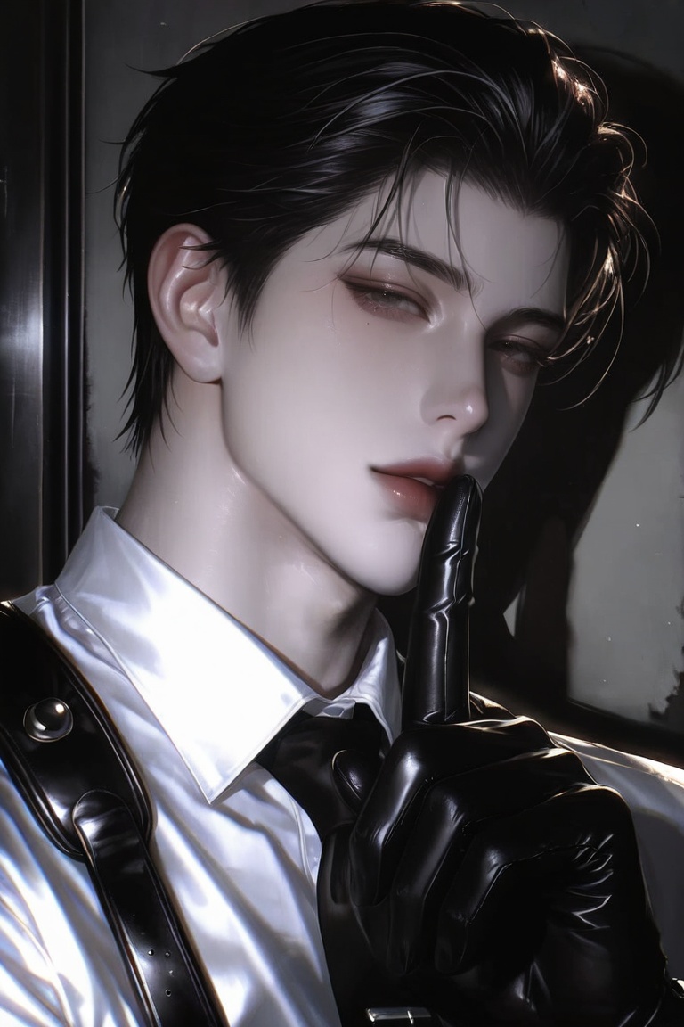 1boy,  solo,  short dark hair on Tensor.Art