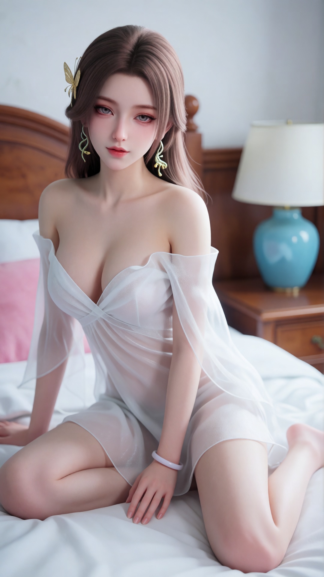 yushiqie,  a young young asian woman with long,  wavy hair and fair skin on Tensor.Art