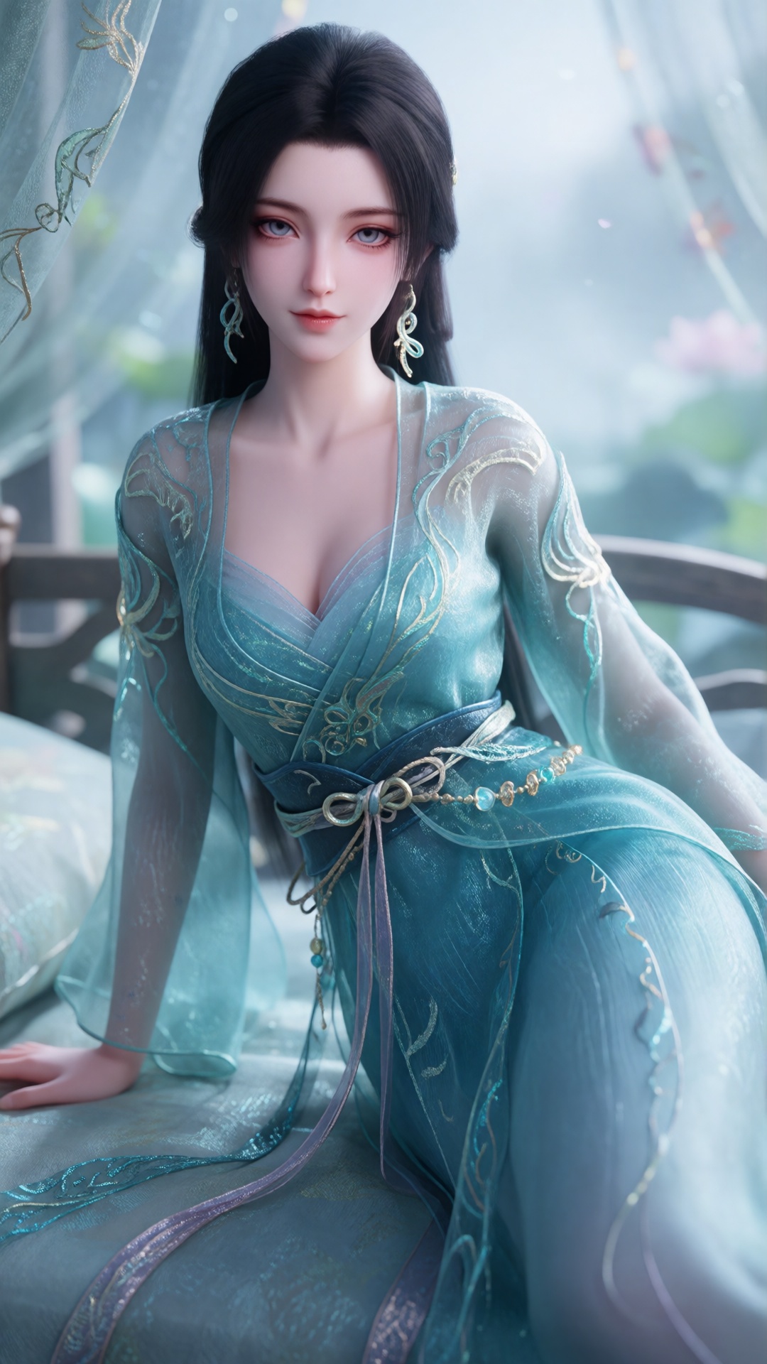 yushiqie,  单人年轻清冷仙侠少女,  夸张黄金头身比 by Tim_Yi on Tensor.Art