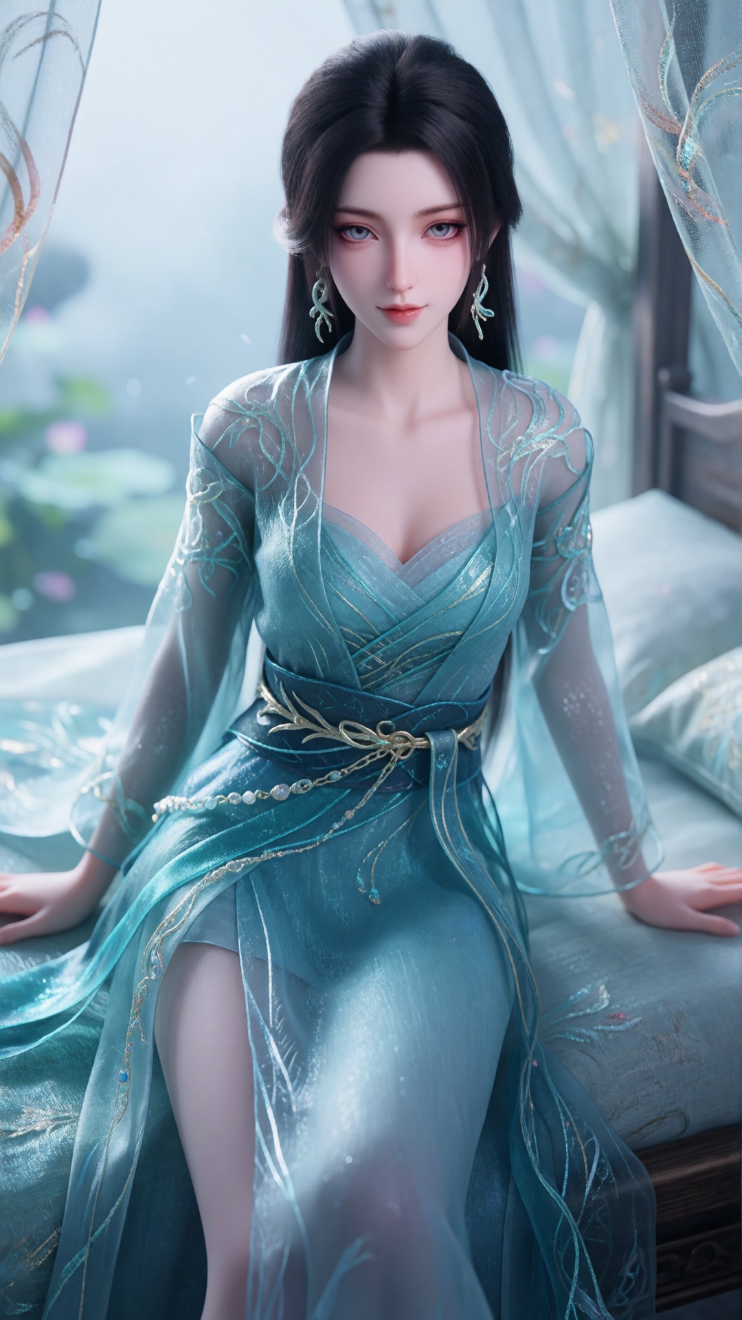 yushiqie,  单人年轻清冷仙侠少女,  夸张黄金头身比 by Tim_Yi on Tensor.Art