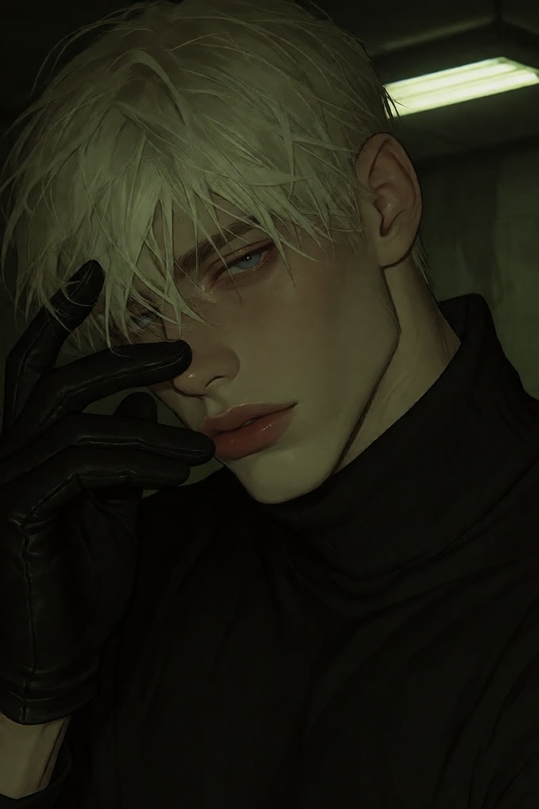 a polished semi-close-up digital illustration of an extraordinarily handsome serial killer rendered in a pseudo-realistic...