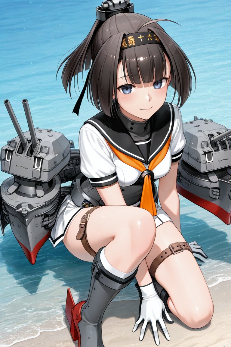 akizuki,  black hair,  blunt bangs on Tensor.Art