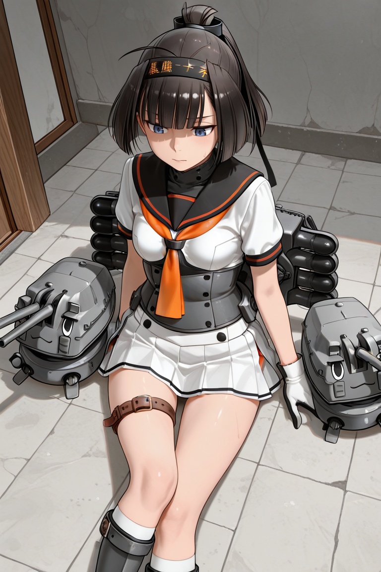 akizuki,  black hair,  blunt bangs on Tensor.Art