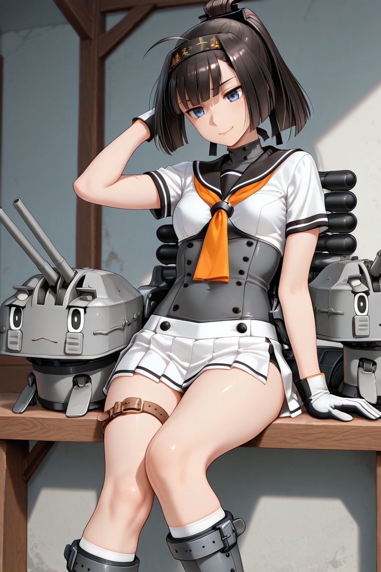 akizuki,  black hair,  blunt bangs on Tensor.Art
