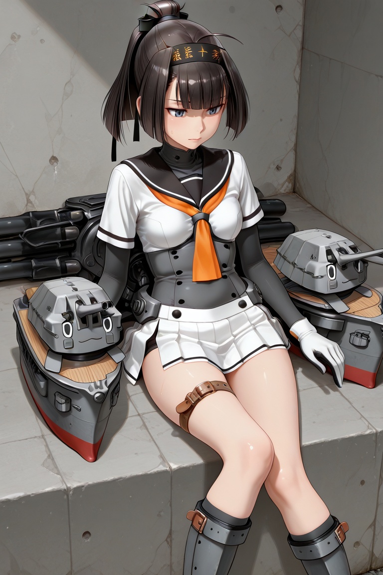 akizuki,  black hair,  blunt bangs on Tensor.Art