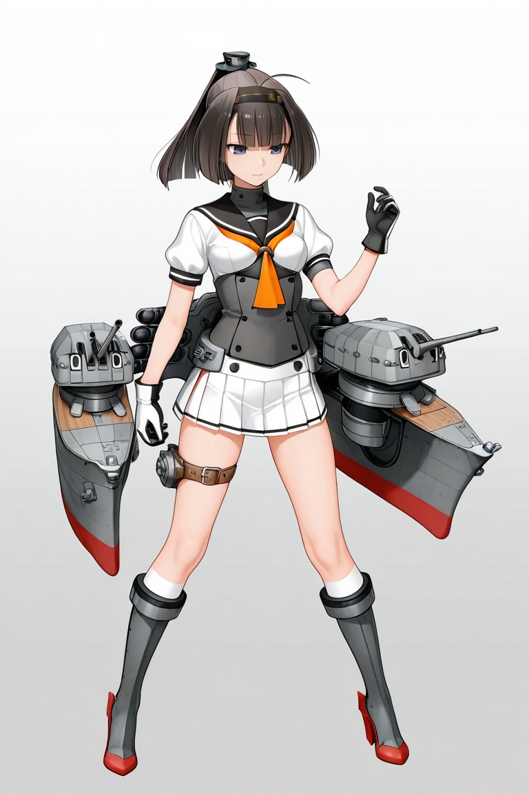 akizuki,  black hair,  blunt bangs on Tensor.Art