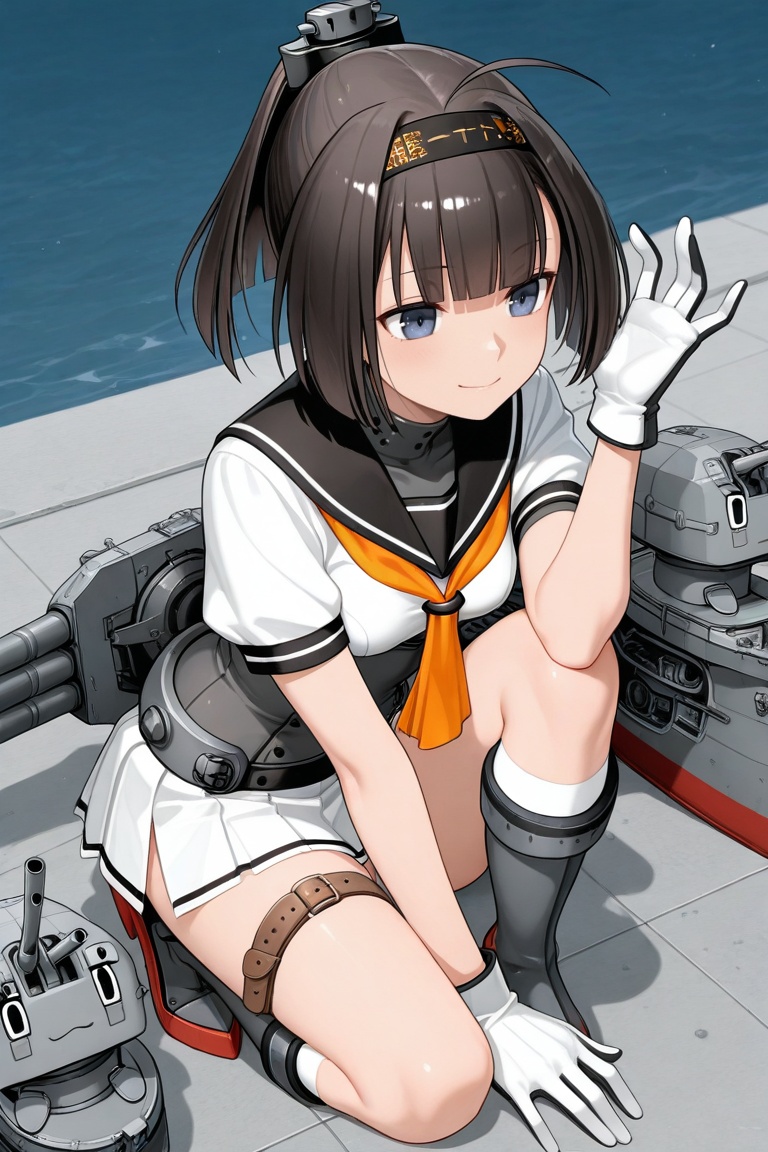 akizuki,  black hair,  blunt bangs on Tensor.Art