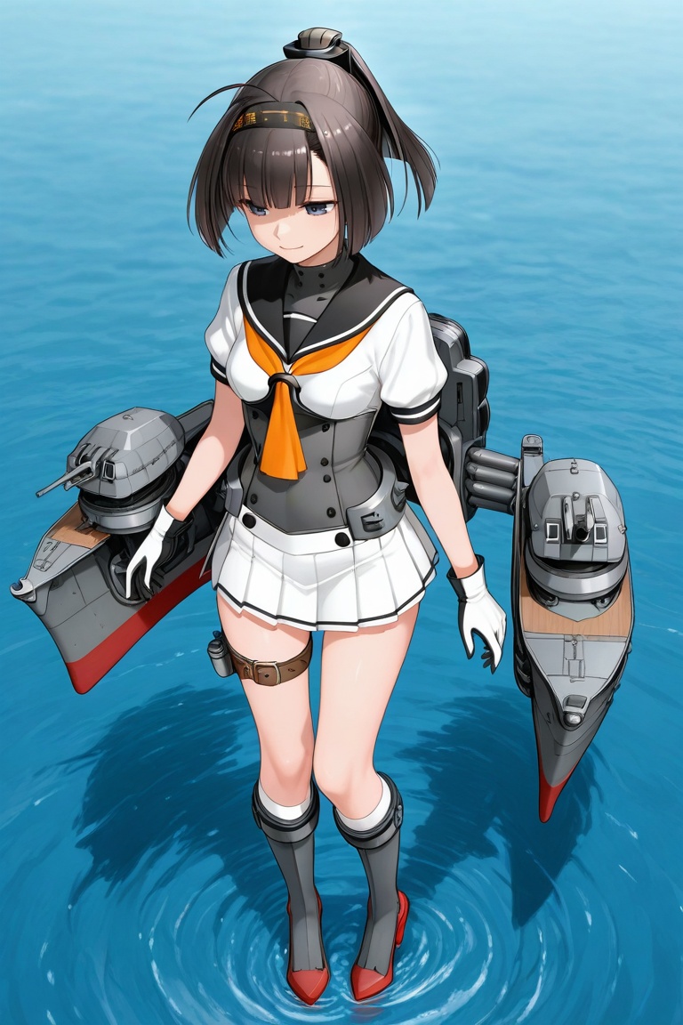 akizuki,  black hair,  blunt bangs on Tensor.Art