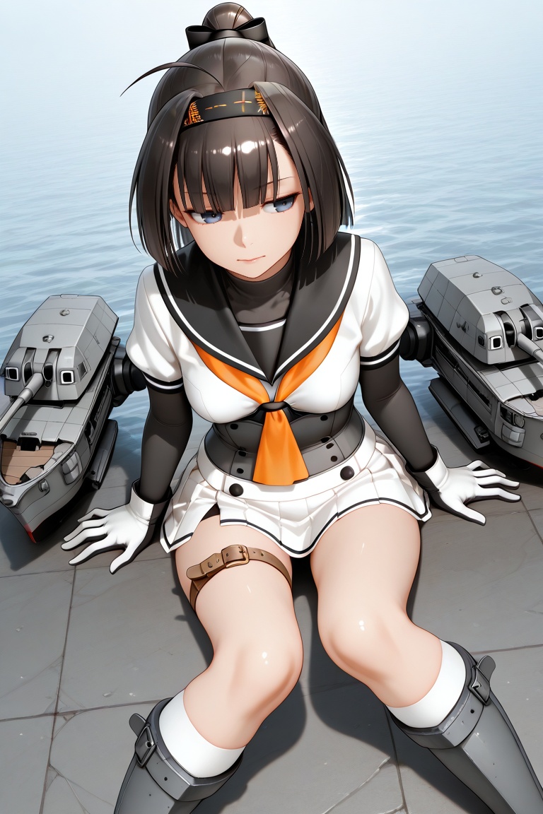 akizuki,  black hair,  blunt bangs on Tensor.Art