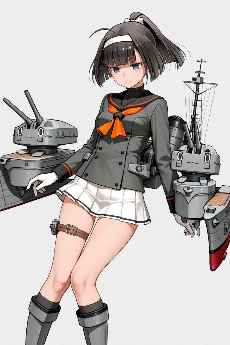 akizuki,  black hair,  blunt bangs on Tensor.Art