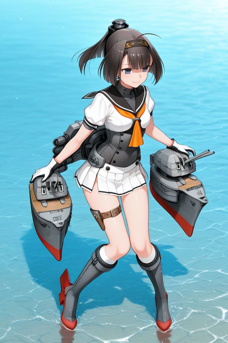 akizuki,  black hair,  blunt bangs on Tensor.Art