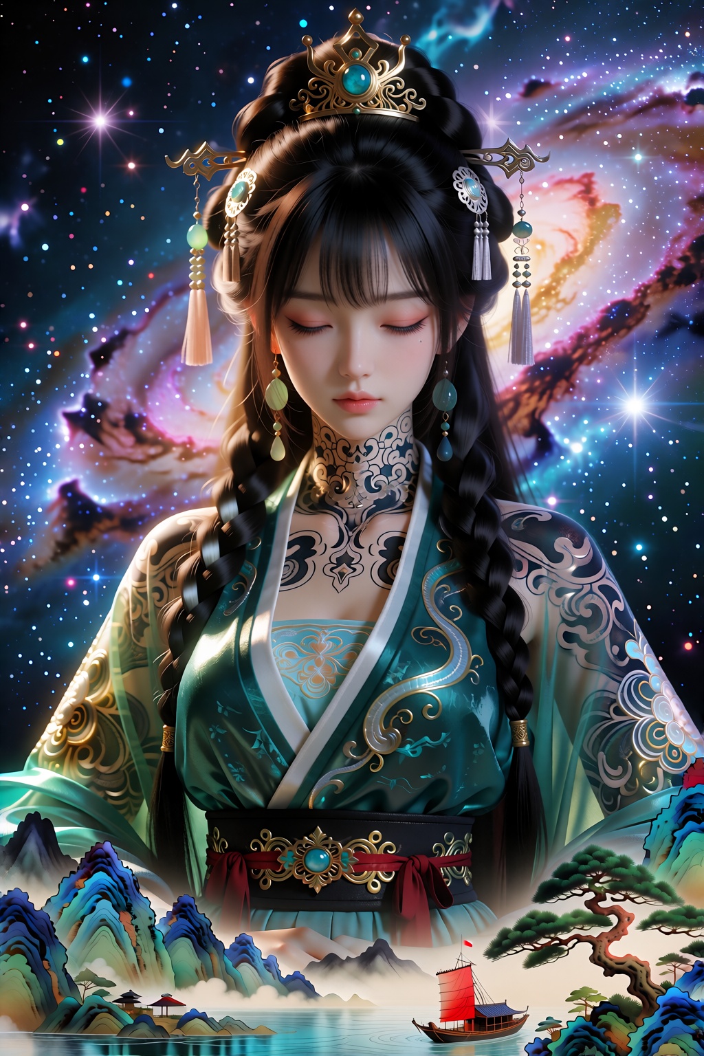 cinematic 3D digital render,  beautiful CG style animated 3D. smooth CGI porcelain skin with soft subsurface scattering,...