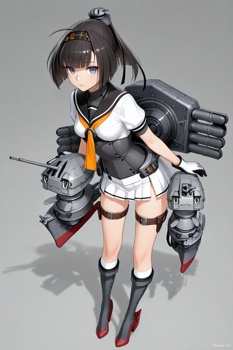 akizuki,  black hair,  blunt bangs on Tensor.Art
