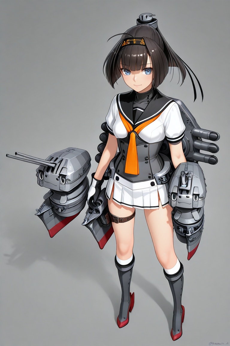 akizuki,  black hair,  blunt bangs on Tensor.Art