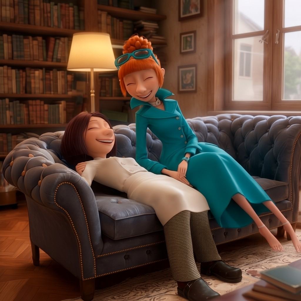 2girls,  (luc_w,  orange hair) on Tensor.Art