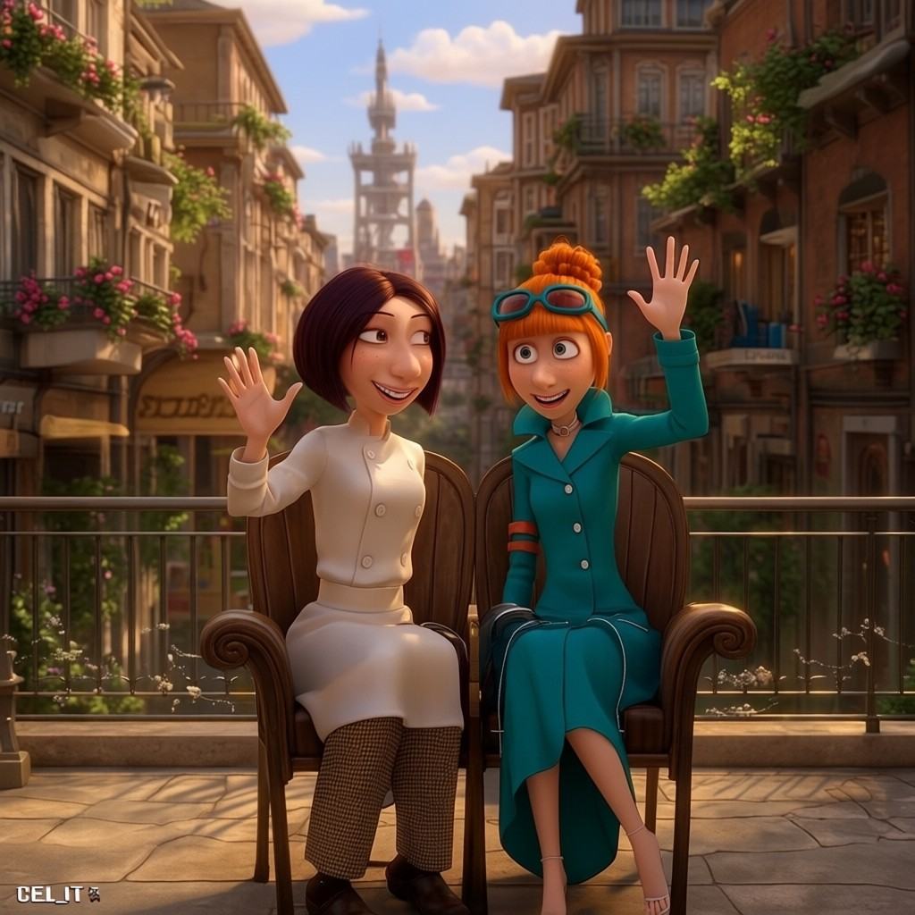 2girls,  (luc_w,  orange hair) on Tensor.Art