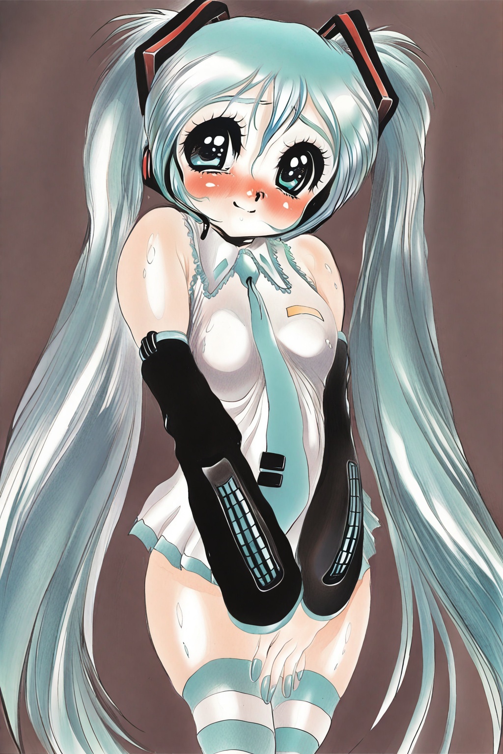 (chachamaruart),  1girl,  hatsune miku on Tensor.Art