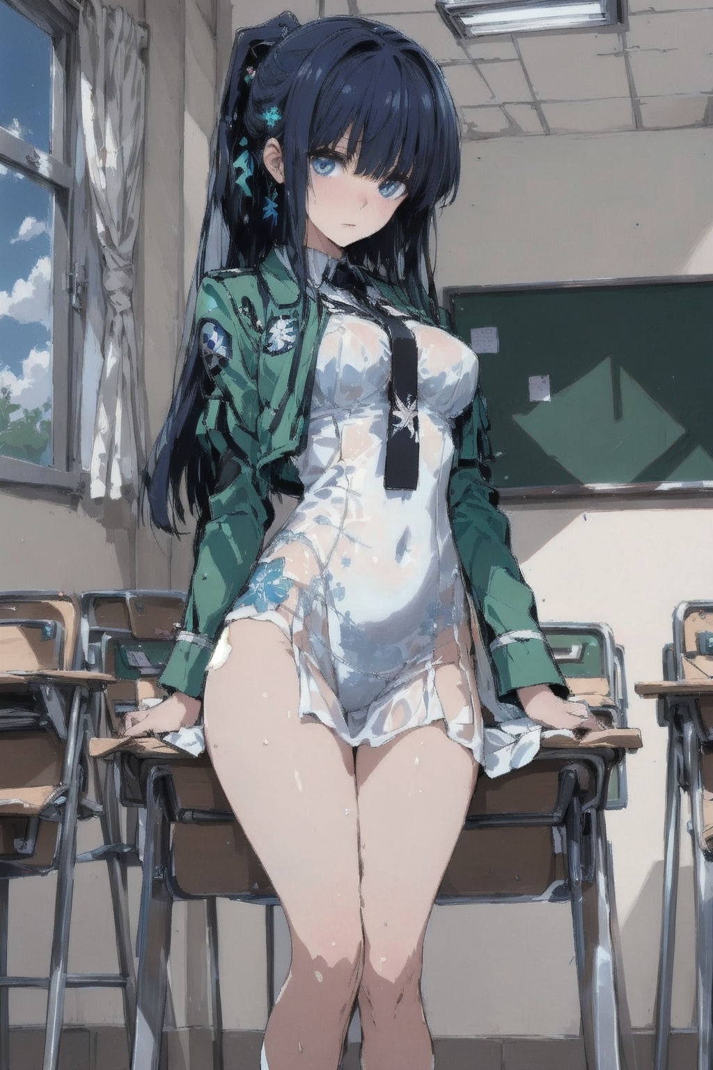 Shibya Miyuki,  One girl in the picture,  full view of body and her leg on Tensor.Art