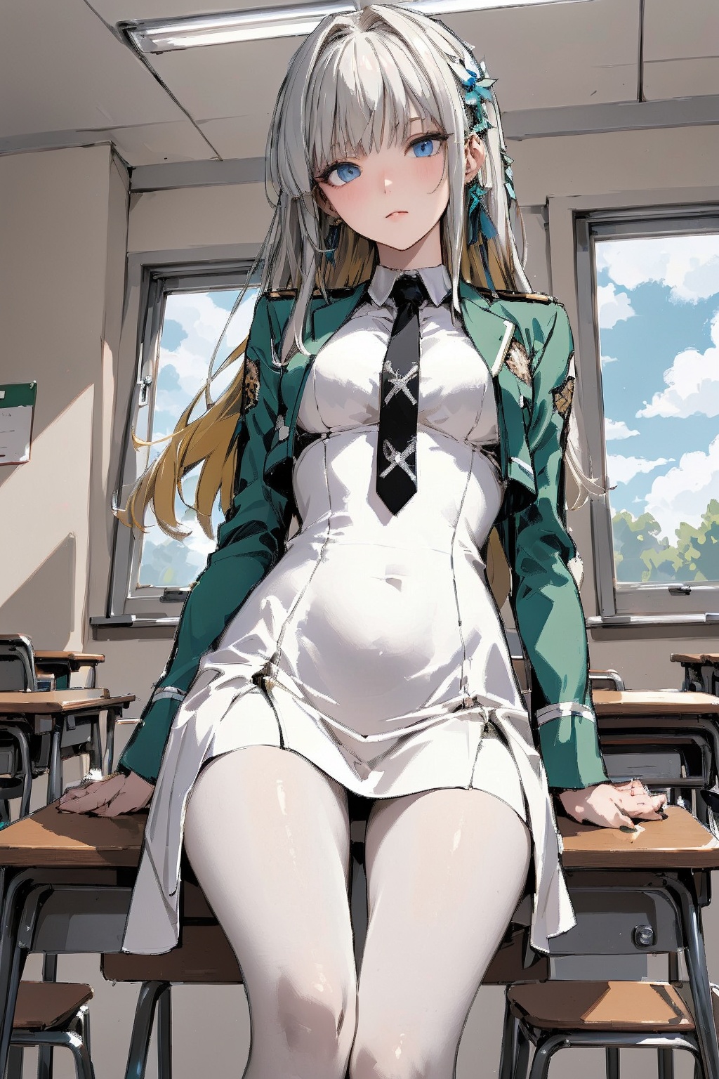 Shibya Miyuki,  One girl in the picture,  full view of body and her leg on Tensor.Art