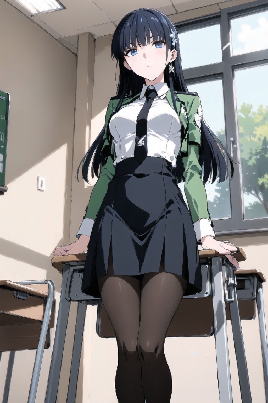 Shibya Miyuki,  One girl in the picture,  full view of body and her leg on Tensor.Art
