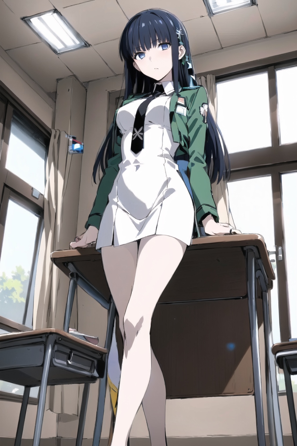 Shibya Miyuki,  One girl in the picture,  full view of body and her leg on Tensor.Art